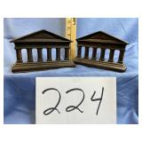 Vtg. Cast iron pantheon inspired book ends