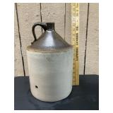 STONEWARE JUG DRILLED FOR A LAMP