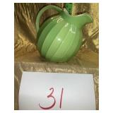 Vtg. 1940s gem pottery fluted ball pitcher