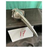 Vtg. EBALOY cast aluminum handheld citrus juice.