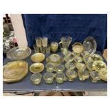 MISCELLANEOUS AMBER DEPRESSION GLASS LOT