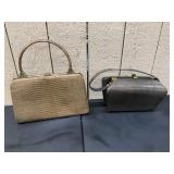 2 REPTILE SKIN PURSES ( AS IS)