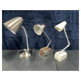 3 DESK LAMPS