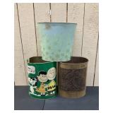 WASTE PAPER CANS  (SNOOPY AS IS)