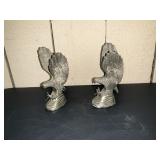 SILVER PLATED EAGLE SCULPTURES