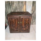 VINTAGE JAPANESE CARVED CHEST (21ï¿½x20x16)