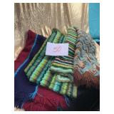 4 handmade crocheted Afghans