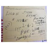 Lionel steam engine gunmetal gray # 1668E  damage