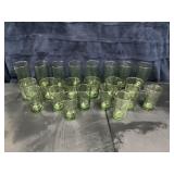 ELDORADO AVACADO GLASS TUMBLERS (2 MISSING)