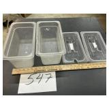 1/3 size 6 inch deep with lids cold food service