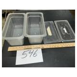 1/3 size 6 inch with lids cold food service
