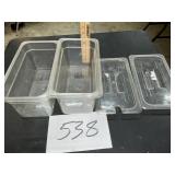 1/3 Size cold food service with lids