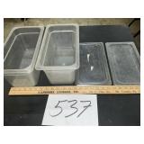 1/3 size cold food service with lids