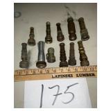 Old brass hose nozzles