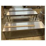 (3) stainless steel over shelves