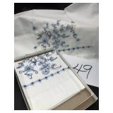 Pair hand embroidered standard pillowcases