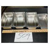 Commercial stainless insert pans lot