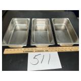 1/3 size 2 inch deep commercial stainless food