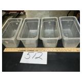 1/3 size cold bar, plastic food service pans