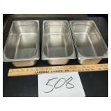 3 1/3 size 4 inch deep commercial stainless