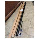 (2) 7 foot aluminum lamp posts NIB