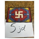 Rare tobacco felt Native American design