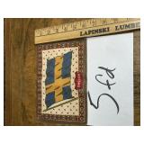 Collectible tobacco felt Sweden motif