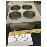 Commercial stainless flatware holder