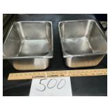 2 stainless 6 inch commercial grade half pans