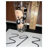 1973 porky pig Pepsi character glass