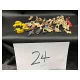 Small railroad figurines, plus other others