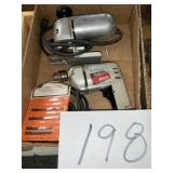 Older power tool lot, including Joe and Saber saw