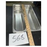 1/2 size long stainless fruit service