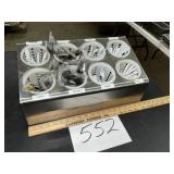 8 bin stainless flatware holder