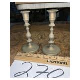 Old brass candleholders