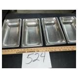 1/3 size commercial, stainless pans