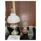 Oil lamp lot