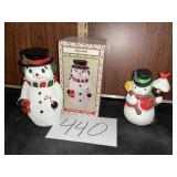 Holiday  snowman decor 2 in lot