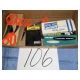 Scissors and markers a lot