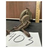 Old bench mounted grinder, turns freely