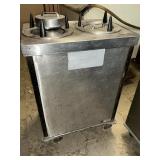Spring loaded stainless steel plate cart for 7