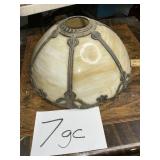 Antique authentic slag glass lampshade 17ï¿½
