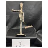 Antique split frame hand, crank drill with