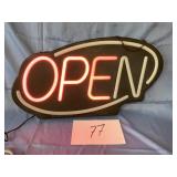 Large LED flashing OPEN sign