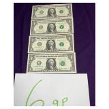 consecutive serial number dollar bills