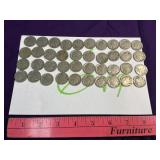 (40) buffalo nickels no dates