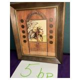 Indian head penny collection in display