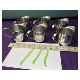 (6) commercial stainless steel creamers