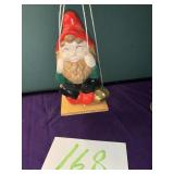 Ceramic novelty, swinging gnome