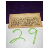 Antique stereoscope card, ethnic history theme